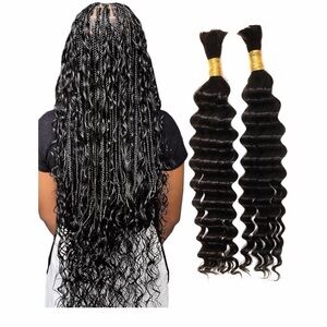Jack Black Human Braiding Hair For Boho Braids 20 Inch 100g